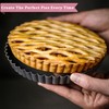 Quiche Pan 22cm/8 inch Flan Tins with Loose Base,Fluted Tart