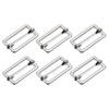 sourcing map Sliding Buckles Metal Rectangle Adjuster Triglides, Silver tone
