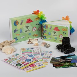 HappyMots - Travel is Vivir - Stick-On and Writing Photo Album with Protective Box for Storage