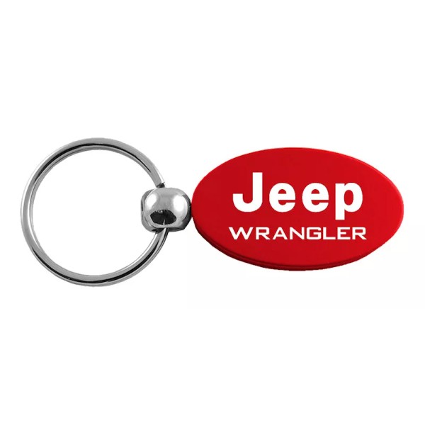 Jeep Wrangler Oval Key Ring (Red)