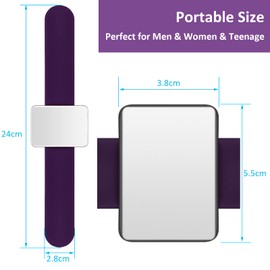 Magnetic Wrist Sewing, Portable Arm Pin Cushion Magnetic Pincushion with Wristband for Sewing Collection (Dark Purple)