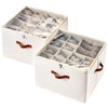 INSTY Shoe Organizer for Closet, 2 Pack Foldable Shoe Storage
