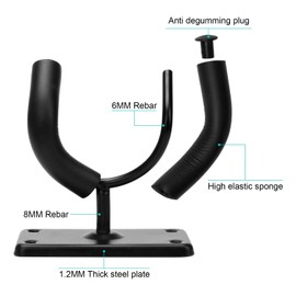 Coolrunner Skateboard Wall Hanger, 4 Pack Skateboard Wall Mount for Skateboard Storage and Display Holder, Skateboard Hooks Fit for Skateboard, Guitar, Longboard, Snowboards, Complete with Screw