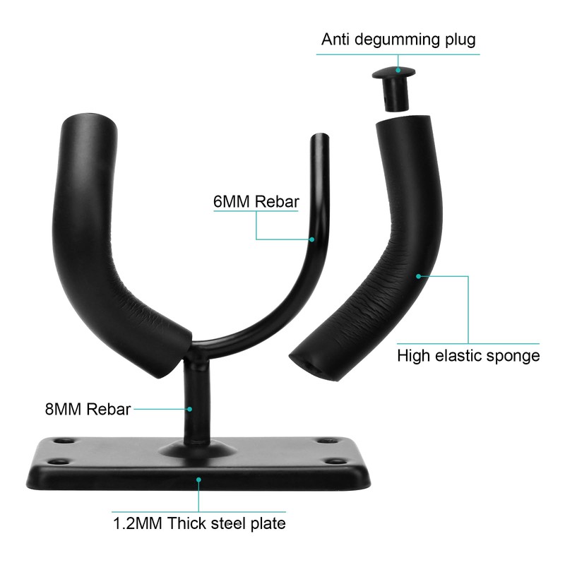 Coolrunner Skateboard Wall Hanger, 4 Pack Skateboard Wall Mount for
