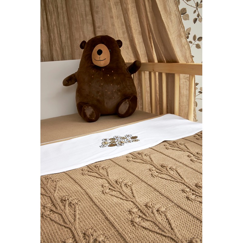 Meyco Baby Plain Fitted Sheet for the Cot Bed (Flat
