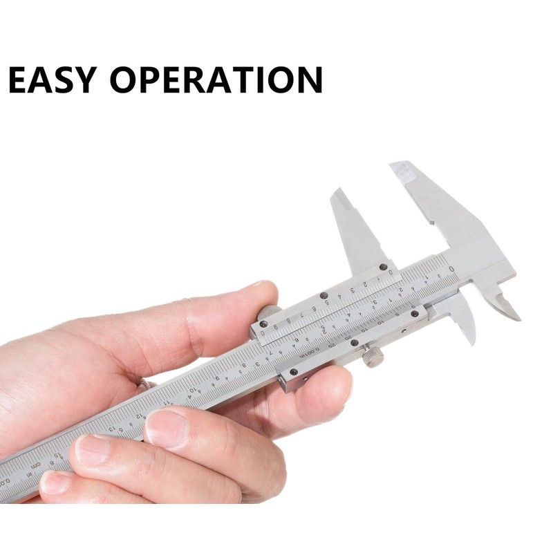 YoiYee Stainless Steel Vernier Caliper 150mm/6" - Precision Measuring Slide