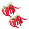 MAGICLULU 2Pcs Artificial Red Peppers Foam Simulation Lifelike Hot Chili