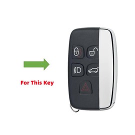 OTMIK OTMIK Silikon Autoschlssel Hlle passend fr Land Rover Range Rover Sport Evoque Freelander Velar Discovery 4 Jaguar XE XJ XF Gitarre Schlsselhlle Zubeh?r (Rote Linie)