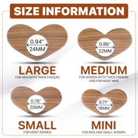 Walnut Heart Book Page Holder, Smooth Finish Wood Book Holder for Reading, Ideal Book Reader Gifts,Book Worm Gifts for Women, Thumb Book Page Holder - for Book Lovers & Literary Gifts (Medium)