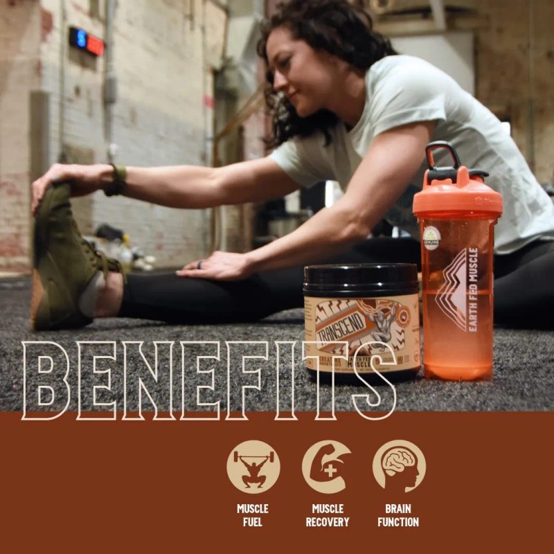 Earth Fed Muscle Creatina Monohidrato Creapure 60 Porciones