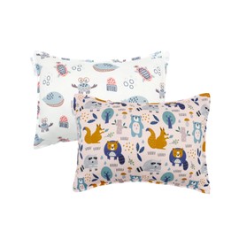 ALVABABY Toddler Pillowcases Stretchy Soft Kids Pillow Cover 2 Pack Fit 13"x 18" or 12"x16" Envelope for Girl Boy Sleepy Travel 2TPE25-CA