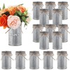 16 PCS Flower Buckets, 5.9in Farmhouse Metal Vase with Non-Slip