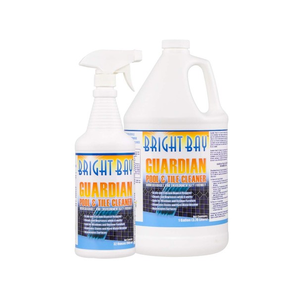 Calcium Build Up & Scum Line Remover, Guardian Pool & Tile Cleaner, 2 pk. (1 gal & 1 qt) - Targets Calcium, Saves Elbow Grease