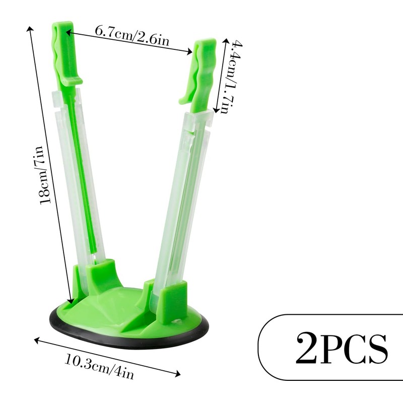 2Pcs Plastic Baggy Racks, GLADFRESIT Adjustable Bag Stand Holder, Food