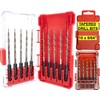 FTG USA 10 Pc 9/64" (#6) Tapered Drill Bits for