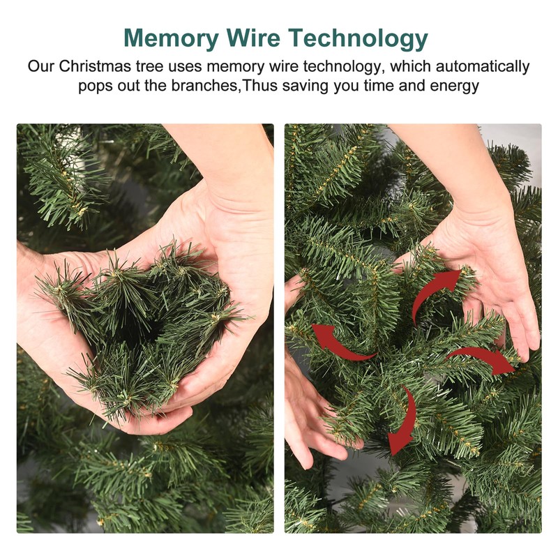 6 FT Artificial Skinny Christmas Tree,Unlit Blue Spruce Slim Pencil