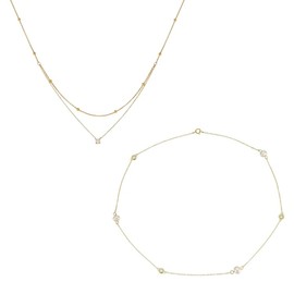 Collar Doble con Perlas y Cristales - Elegancia y Estilo Minimalista