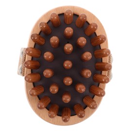 WOONEKY Comfortable Wooden Massage Brush for Full Body Use Air Node Design for Meridian Activation Natural Wood Material for Hair Body Massage
