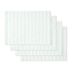 Martha Stewart Daisy Stripe Placemat Set, 13"x17.5", Mint