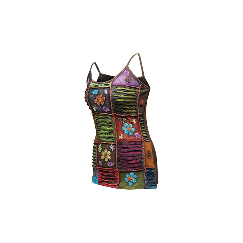 SHOPOHOLIC FASHION Women's Stonewashed Patchwork Slashed Summer Boho Festival Vest
