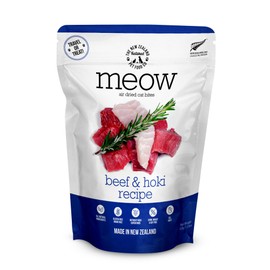 The New Zealand Natural Pet Food Co. Meow Air Dried Cat Food - Beef & Hoki Recipe, High Protein Dry Cat Food Use as a Complete Diet, Topper, Mixer, or as Cat Training Treats, All Life Stages, 3.5 oz