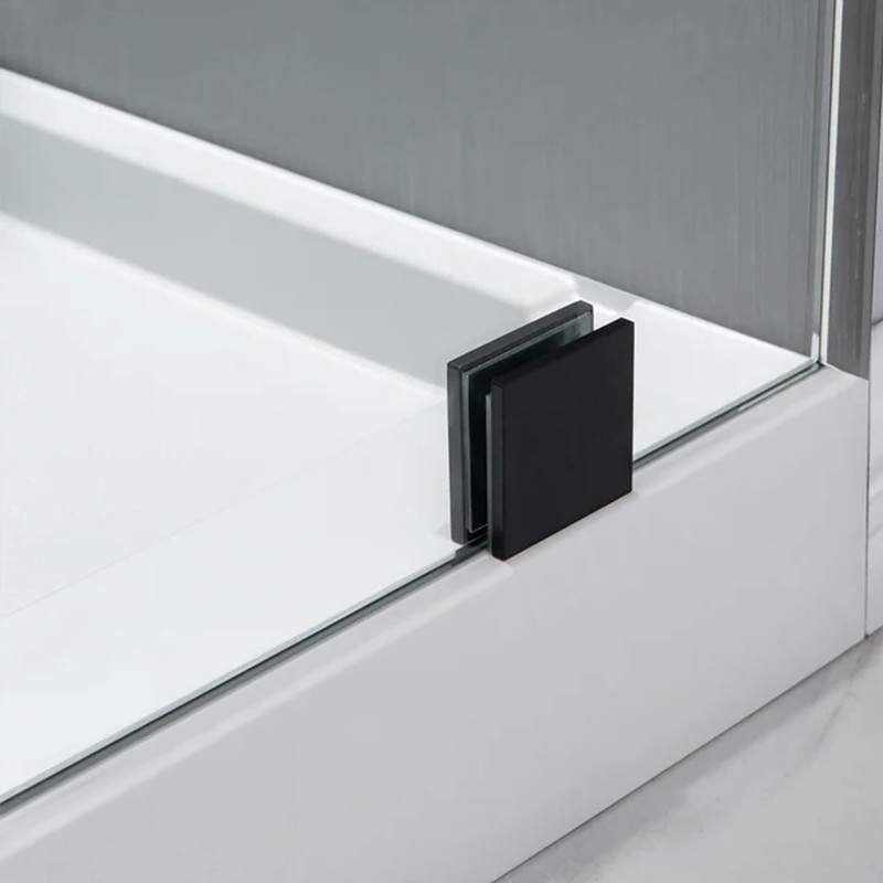 NovaNectar Brass Glass Clamp, Hole-in Fixed Panel U-Clamp,Square Screen Door