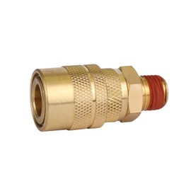 WYNNsky Industrial Air Coupler, 1/4 Inch Body Size, 1/4 Inch NPT Male Threads Size, Brass Air Compressor Hose Fitting