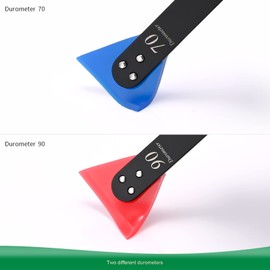 FOSHIO Small Squeegee for Vinyl, 2 in 1 Different Hardness Rubber Blade with Metal Handle Mini Squeegee for Film Installation Window Tint Tool, Squeegee for Window Cleaning (2 Pieces)