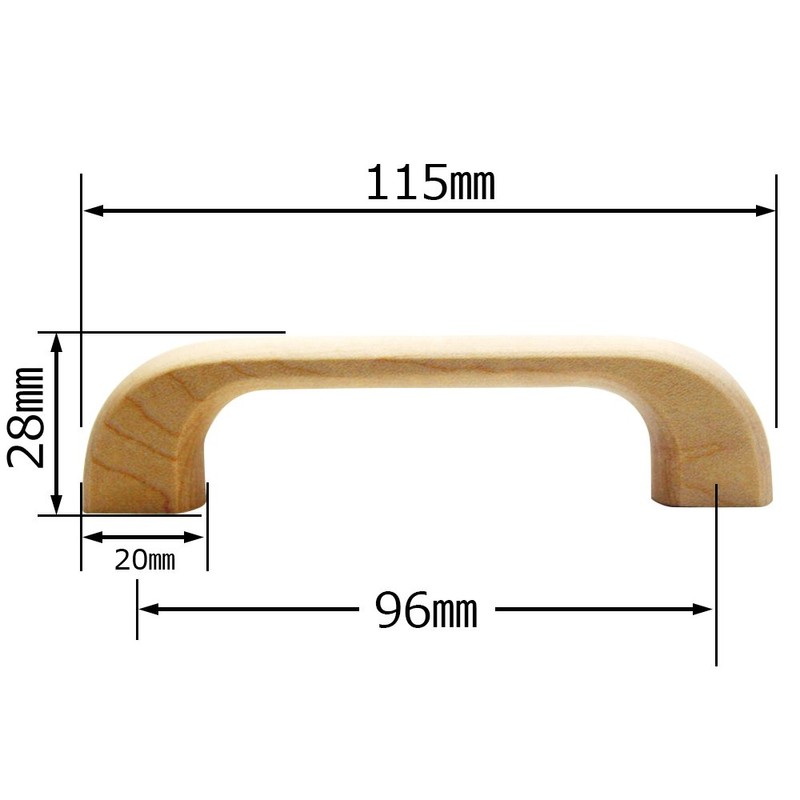 Wake Sangyo TW-310 Wooden Handle 3.8 inches (96 mm) Interior