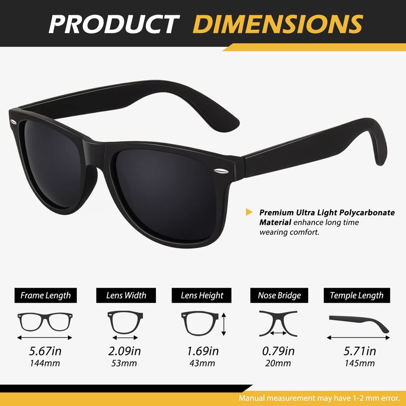 LINVO - anteojos de sol polarizadas para hombre, diseño retro
