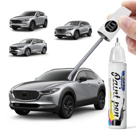 XTryfun 45P Sonic Silver Touch Up Paint Compatible with Mazda, DIY Car Paint Scratch Repair, Quick & Easy Fix Automotive Scratch Repair for CX-5/CX-30/CX-9/CX-90/Mazda3/Mazda6