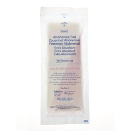 Medline Sterile Abdominal Pads, 8x10, Individually Wrapped (Pack of 18)