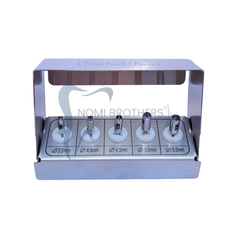 NOMI BROTHERS Stainless Steel Dental Tissue Punch Set – 5