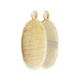 Global Ion Natural Loofah Exfoliating Body Scrubber, Made with Natural Egyptian Shower Loofah Sponge, Bath Shower Loofah Sponge for Women and Men, for Face and Body That Gets You Clean - 4 Count