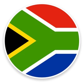 2 x 10cm South Africa Flag Vinyl Sticker Decal Laptop Car Travel Luggage #9121 (10cm Wide x 10cm High)