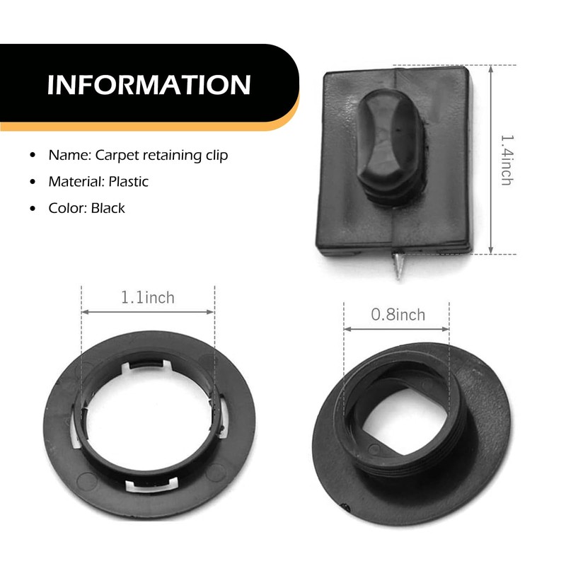 Bawkars 4 PCS Floor Mat Clips, Car Carpet Twist Lock