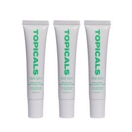 Topicals Slick Salve Mint Glossy Lip Balm | Soothes Discomfort, Strengthens Barrier & Provides Lasting Hydration & Relief | Vegan, Paraben-Free Formula w/Hyaluronic Acid (3 Pack, 0.5 Fl Oz Each)