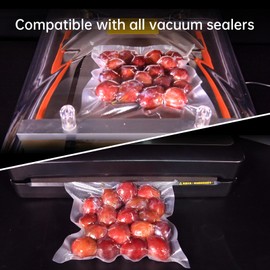 R-PACK Vacuum Sealer Bags 100pcs, 8" x 12" Commercial Grade PreCut Bag, BPA Free and Heavy Duty