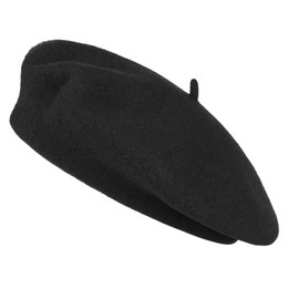 Classic French Berets for Baby-Girls Solid Wool Blend Artist Beanie Cap Toddler Warm Painter Beret 20.5" fit for 2-6 Years