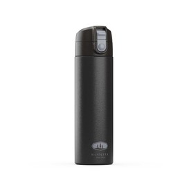 GSI Outdoors Microlite 500 Flip Water Bottle – Lightweight 17 fl. oz. Stainless Steel Insulated Bottle with Flip-Top Cap for Hot and Cold Beverages (Black)