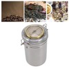 Cigar Jar Stainless Steel Silicone Ring with Hygrometer Waterproof Sealed