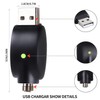 3-Piece USB Cable LED Smart Charging Light Alarm Suitable for