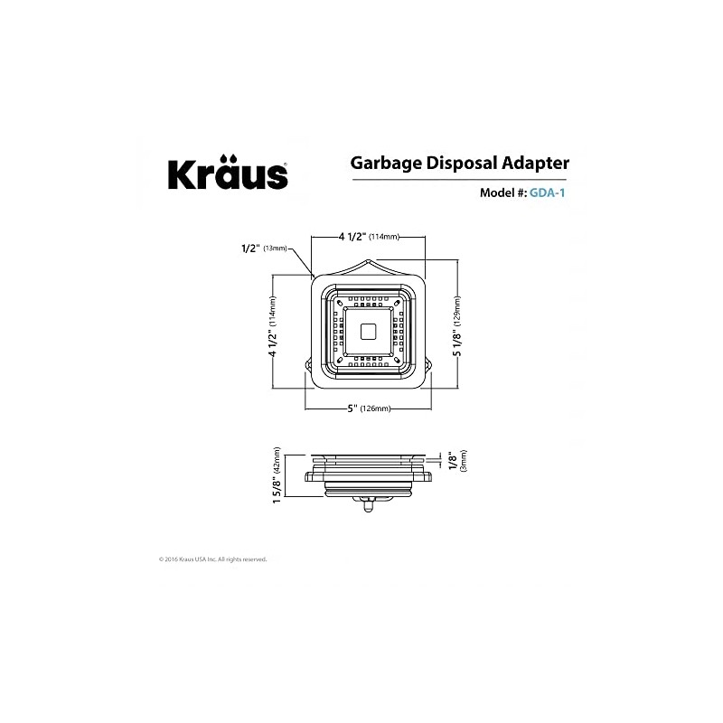 KRAUS Pax Garbage Disposal Adapter