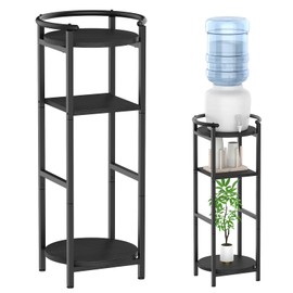 NOVIMANGO Water Dispenser Floor Stand, Water Jug Stand for 1-5 Gallon, Sturdy Water Stand with Shelves, 3 Tier Water Dispenser Storage(36.5" H-11.8" W),Water Jug and Plant Stand