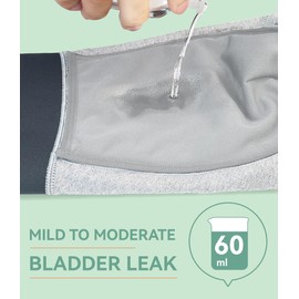 IRISMORII Mens Washable Incontinence Protective Underwear Reusable Bladder Leak Protection Boxer Brief 60 ml Absorbency 1 Pack (Gray, 3XL)