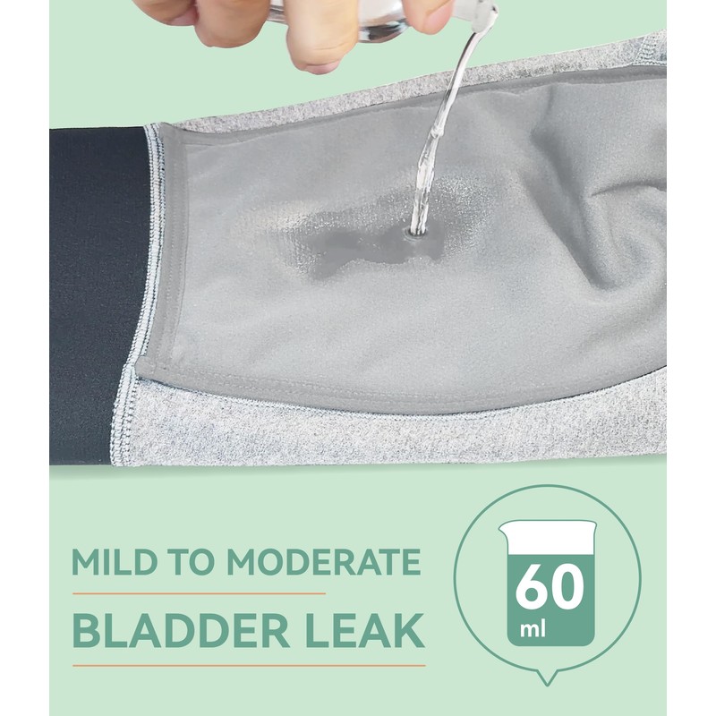 IRISMORII Mens Washable Incontinence Protective Underwear Reusable Bladder Leak Protection