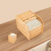 KONKENIE 10kg/22lbs Bamboo Rice Storage Container Wooden Cereal Grain Soybean