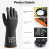 ThxToms Heavy Duty Latex Gloves,Long Rubber Gloves, Chemical Resistant Gloves,Puncture