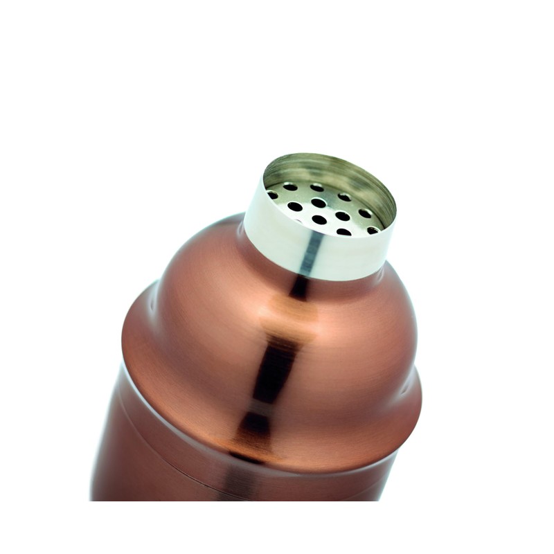BarCraft Copper Effect Cocktail Shaker with Strainer in Gift Box,
