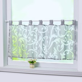 Joyswahl Elisabeth Voile Cafe Style Loop Curtain, Short Curtain
